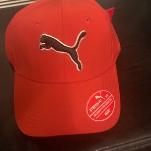 Red puma hat
